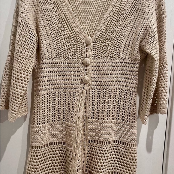 Vintage Crochet sweater cover up - Picture 1 of 6
